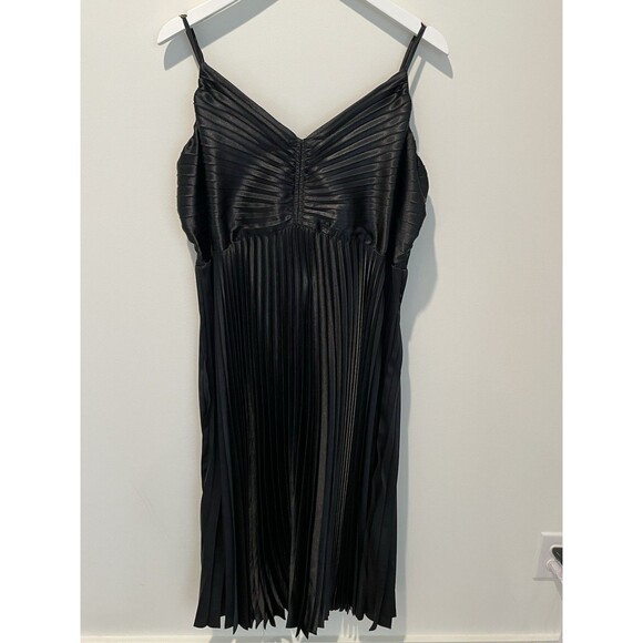 NWT Black Spaghetti Strap Silky Dress AVA‎ & VIV Size 1X - Picture 1 of 9